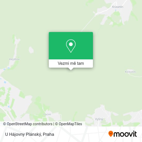 U Hájovny Plánský mapa