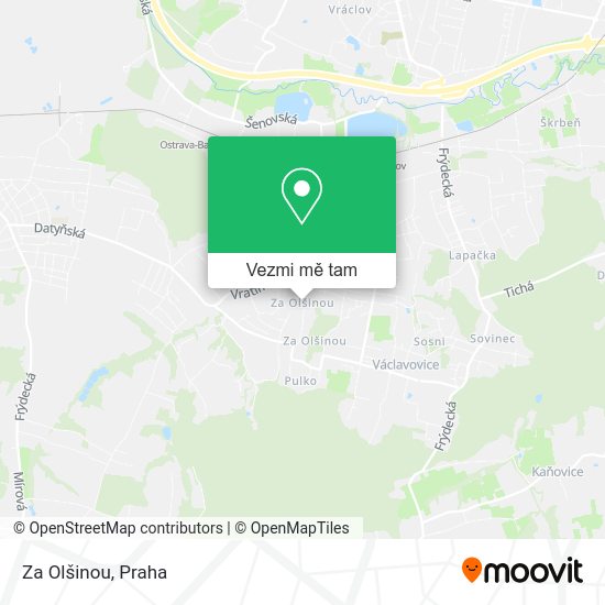 Za Olšinou mapa