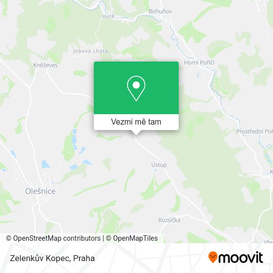 Zelenkův Kopec mapa