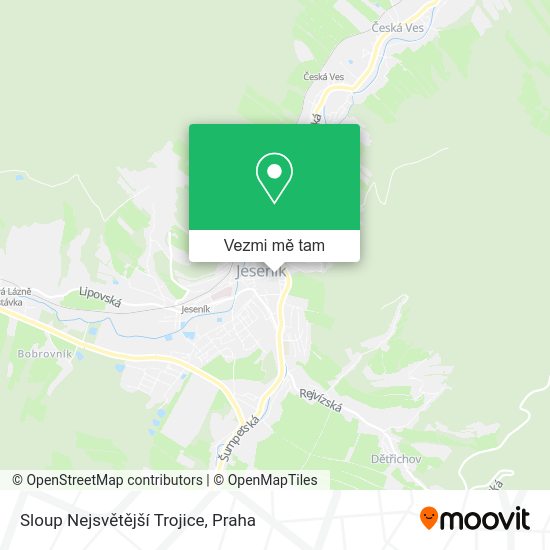 Sloup Nejsvětější Trojice mapa