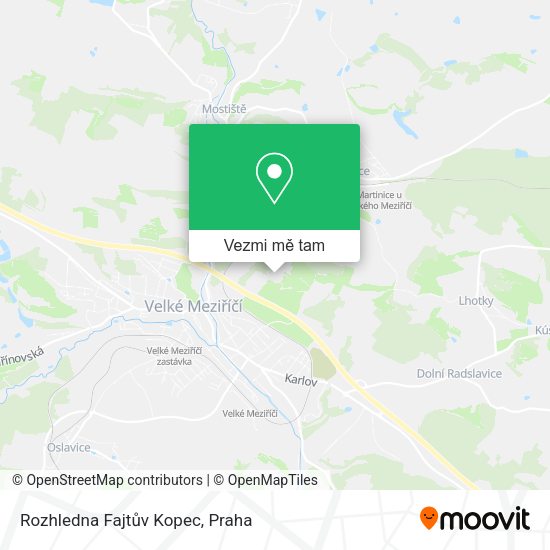 Rozhledna Fajtův Kopec mapa