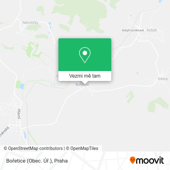 Bořetice (Obec. Úř.) mapa