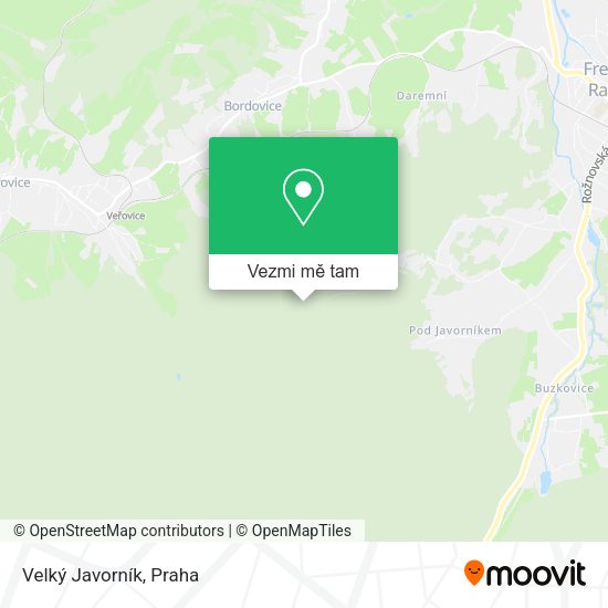 Velký Javorník mapa