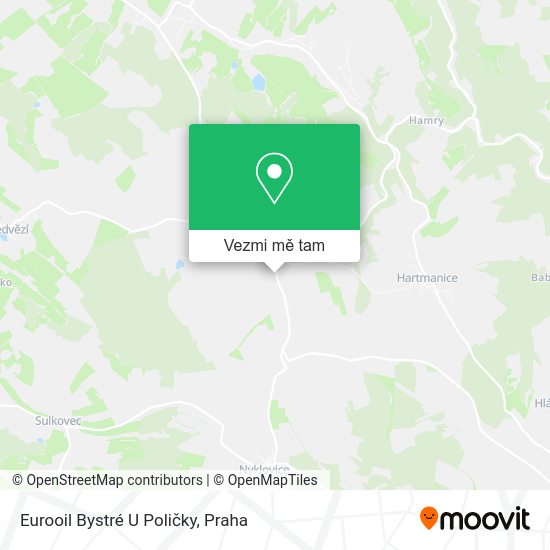 Eurooil Bystré U Poličky mapa