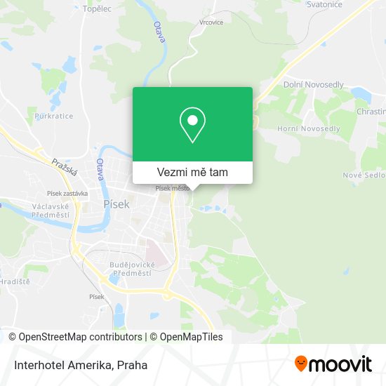 Interhotel Amerika mapa