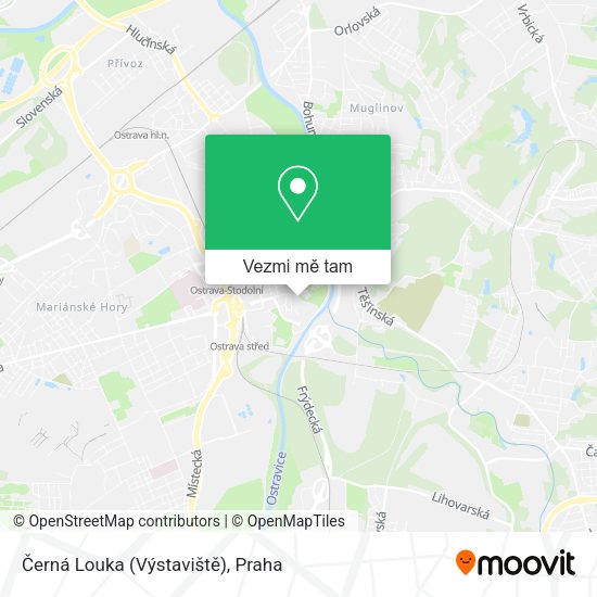 Černá Louka (Výstaviště) mapa