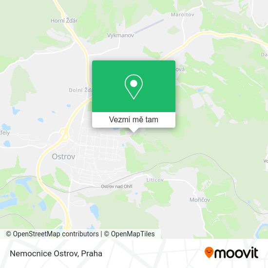 Nemocnice Ostrov mapa
