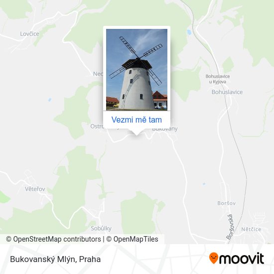 Bukovanský Mlýn mapa