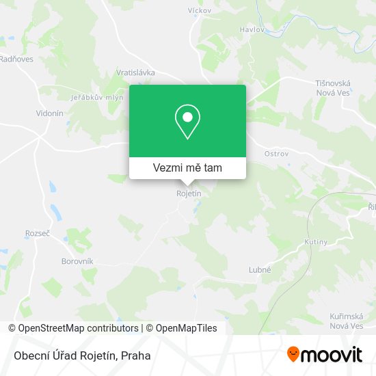 Obecní Úřad Rojetín mapa