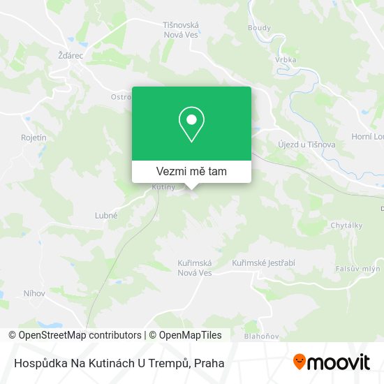 Hospůdka Na Kutinách U Trempů mapa