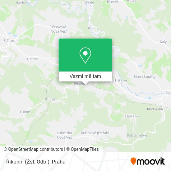Řikonín (Žst, Odb.) mapa