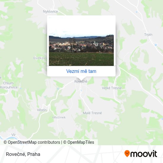 Rovečné mapa