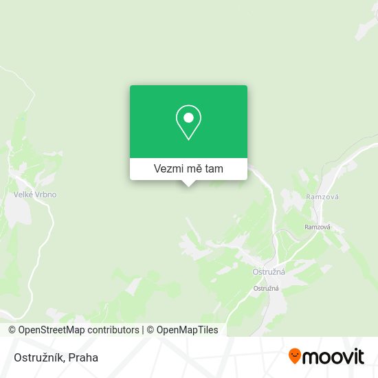 Ostružník mapa