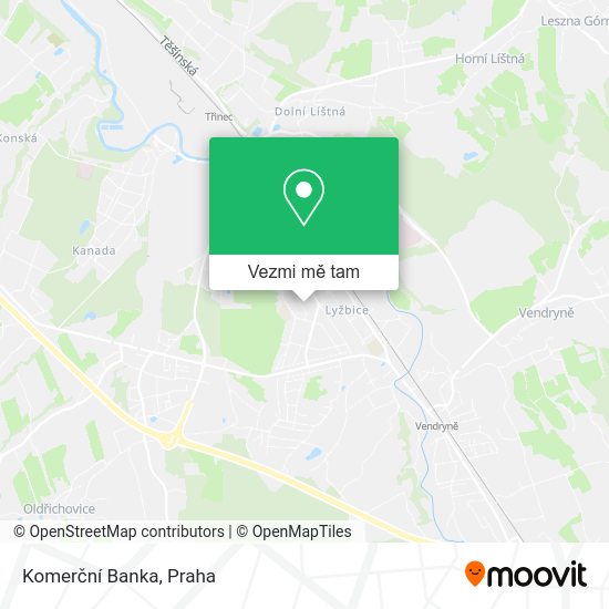 Komerční Banka mapa