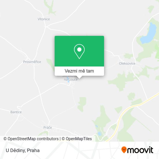 U Dědiny mapa