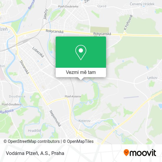 Vodárna Plzeň, A.S. mapa