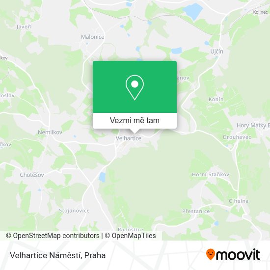 Velhartice Náměstí mapa