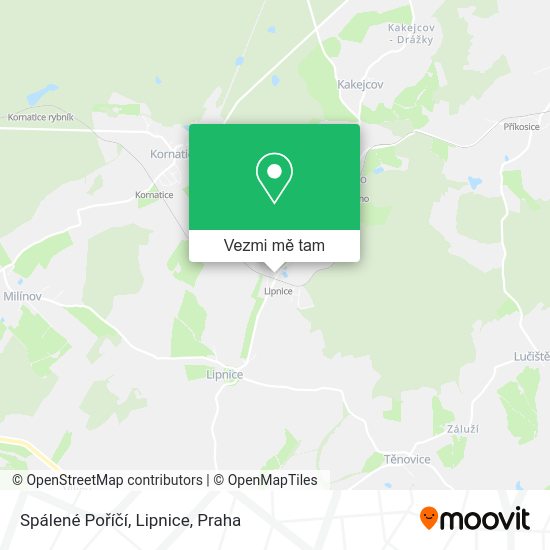 Spálené Poříčí, Lipnice mapa