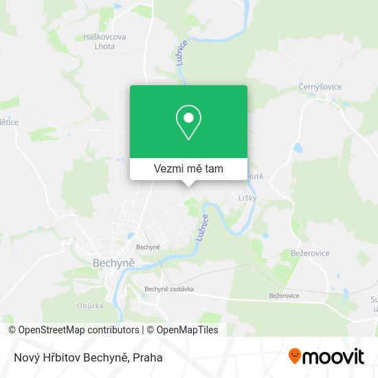 Nový Hřbitov Bechyně mapa