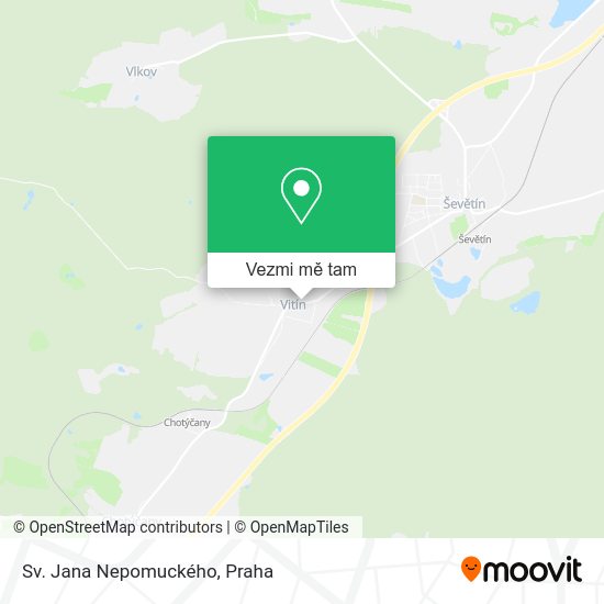 Sv. Jana Nepomuckého mapa