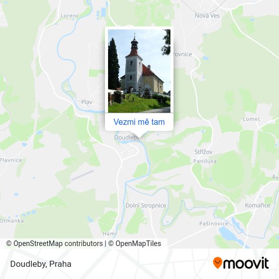 Doudleby mapa