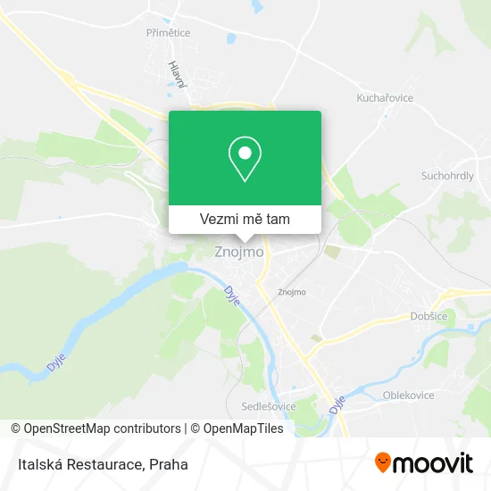Italská Restaurace mapa