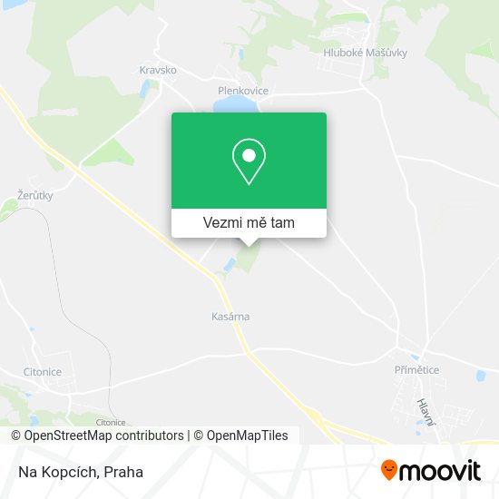 Na Kopcích mapa
