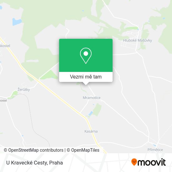 U Kravecké Cesty mapa