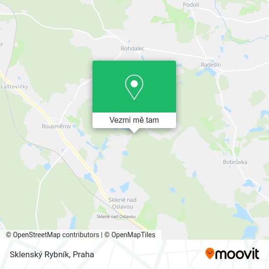 Sklenský Rybník mapa