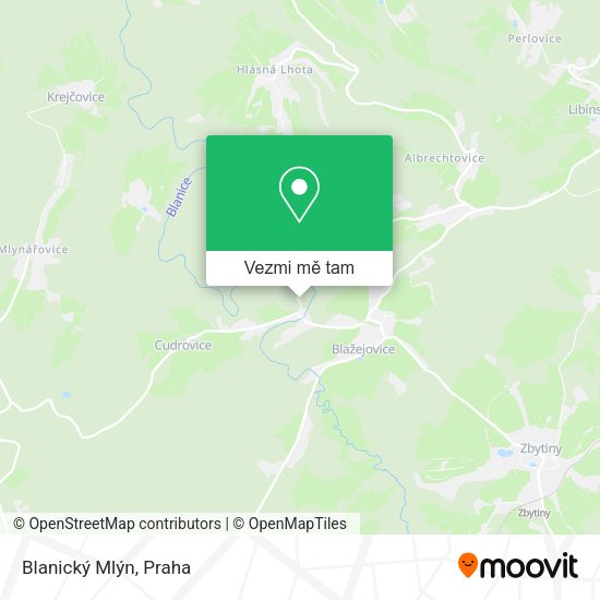 Blanický Mlýn mapa