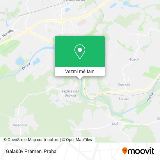 Galašův Pramen mapa