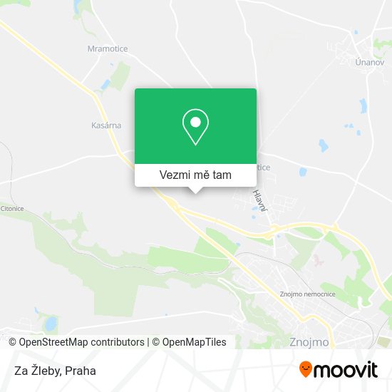Za Žleby mapa