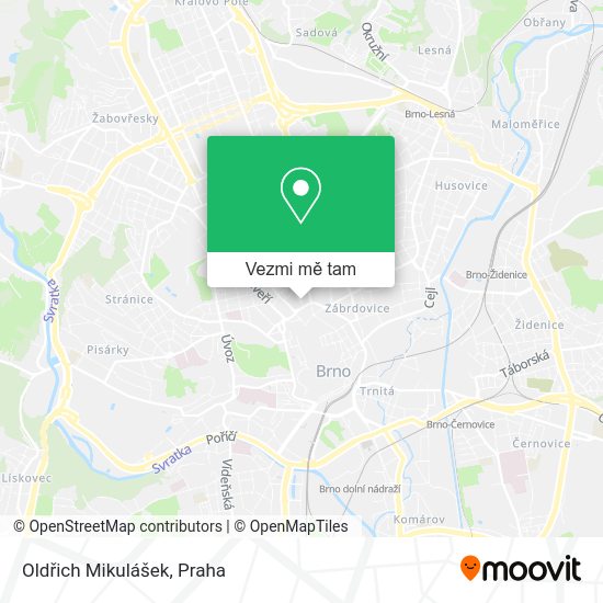 Oldřich Mikulášek mapa