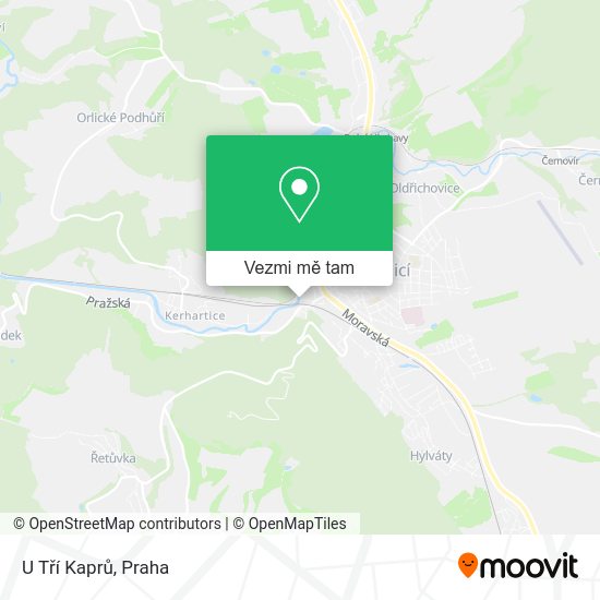 U Tří Kaprů mapa