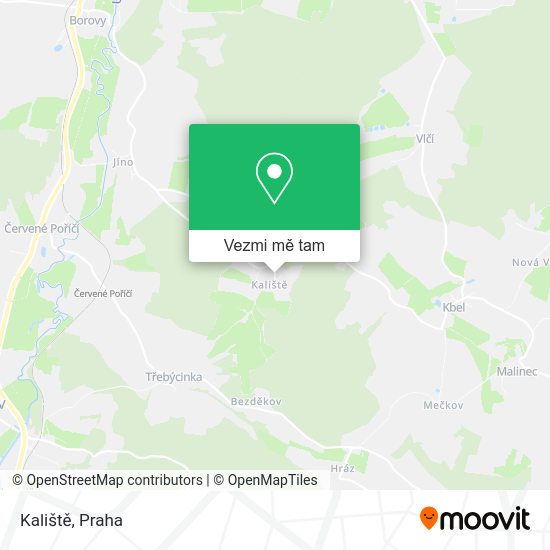Kaliště mapa