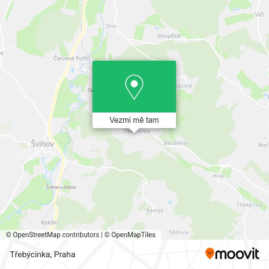 Třebýcinka mapa