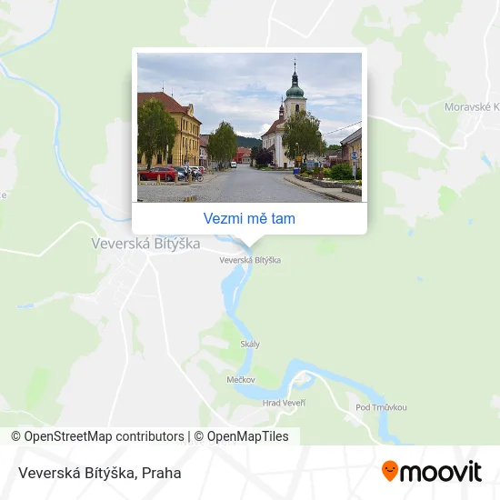 Veverská Bítýška mapa