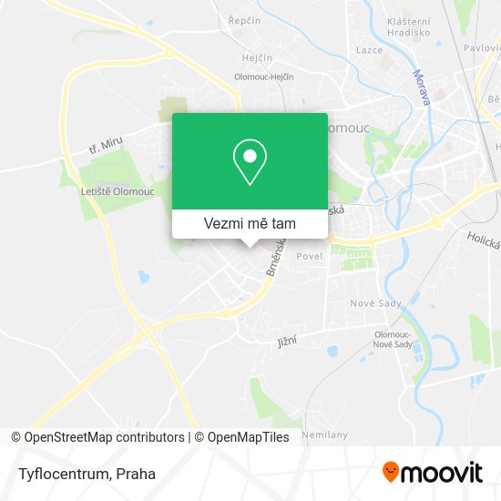 Tyflocentrum mapa