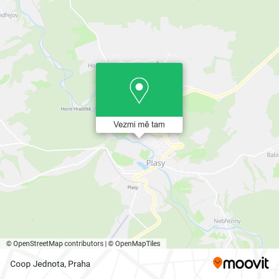 Coop Jednota mapa