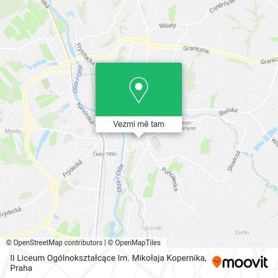 II Liceum Ogólnokształcące Im. Mikołaja Kopernika mapa