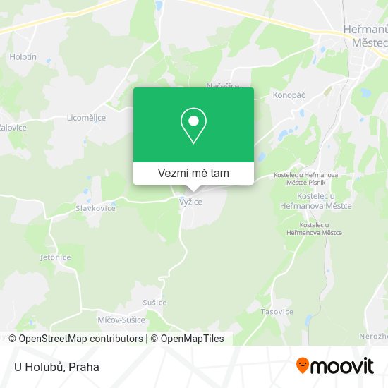 U Holubů mapa