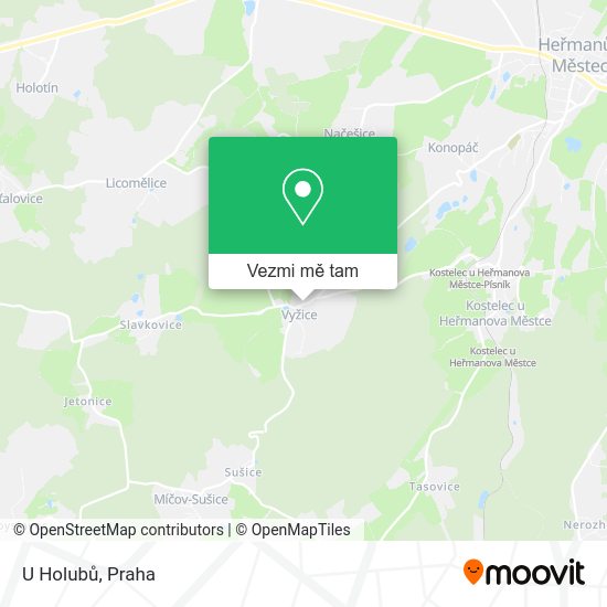 U Holubů mapa