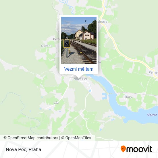 Nová Pec mapa