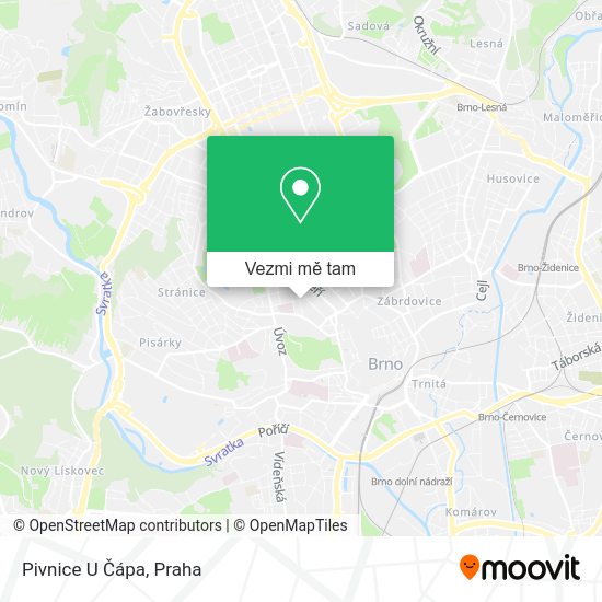 Pivnice U Čápa mapa