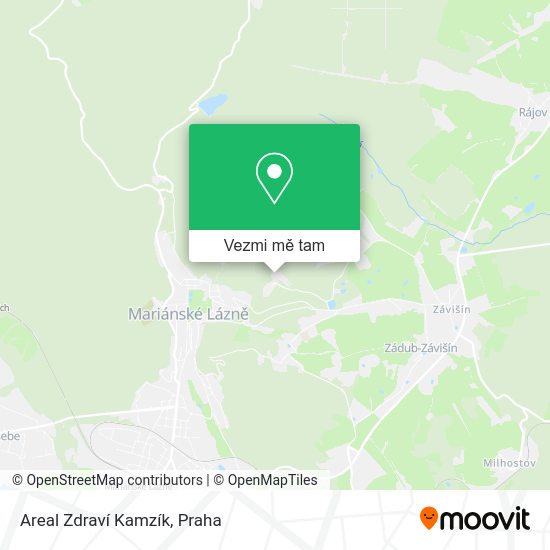 Areal Zdraví Kamzík mapa