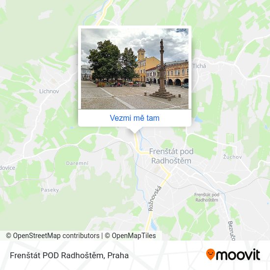 Frenštát POD Radhoštěm mapa