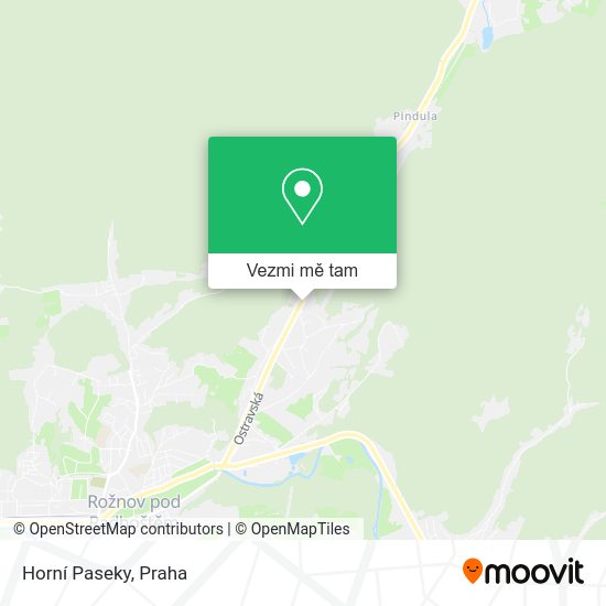 Horní Paseky mapa