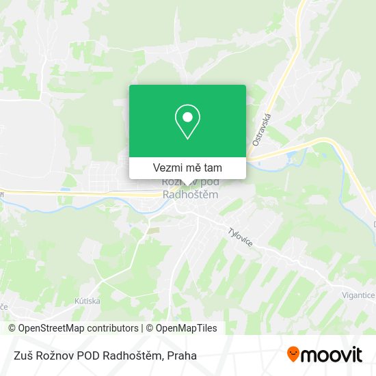 Zuš Rožnov POD Radhoštěm mapa