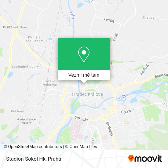 Stadion Sokol Hk mapa
