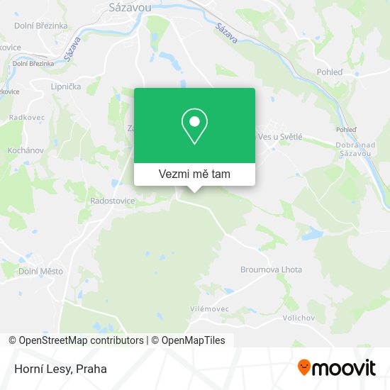 Horní Lesy mapa